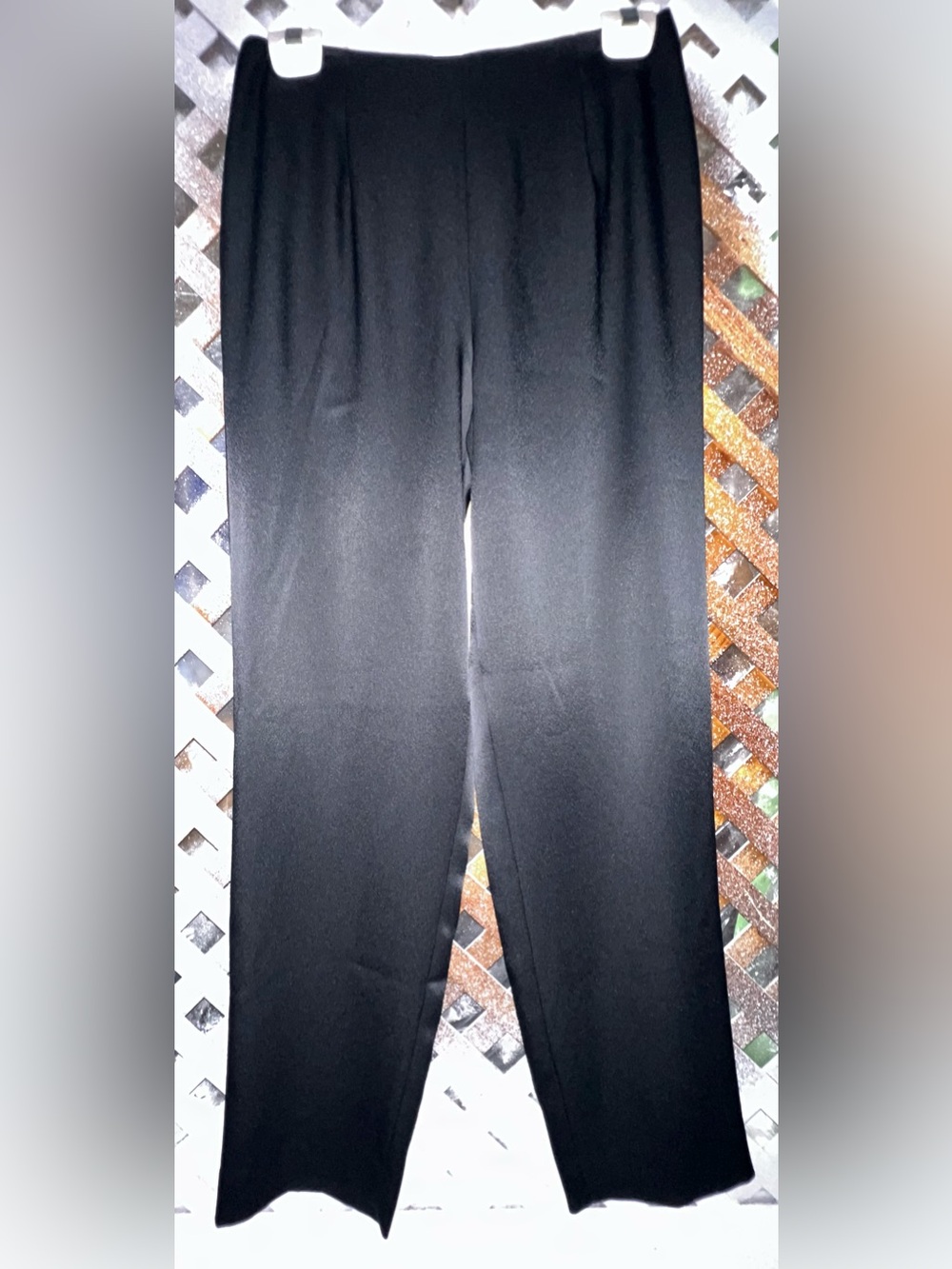 Vintage Petite Sophisticate Black Straight-Leg Dress Pants Trousers size 10